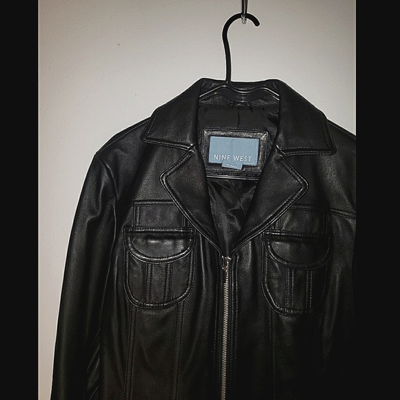 Chic Vintage 90's Nine West Genuine Leather Jacket - Picture 7 of 10